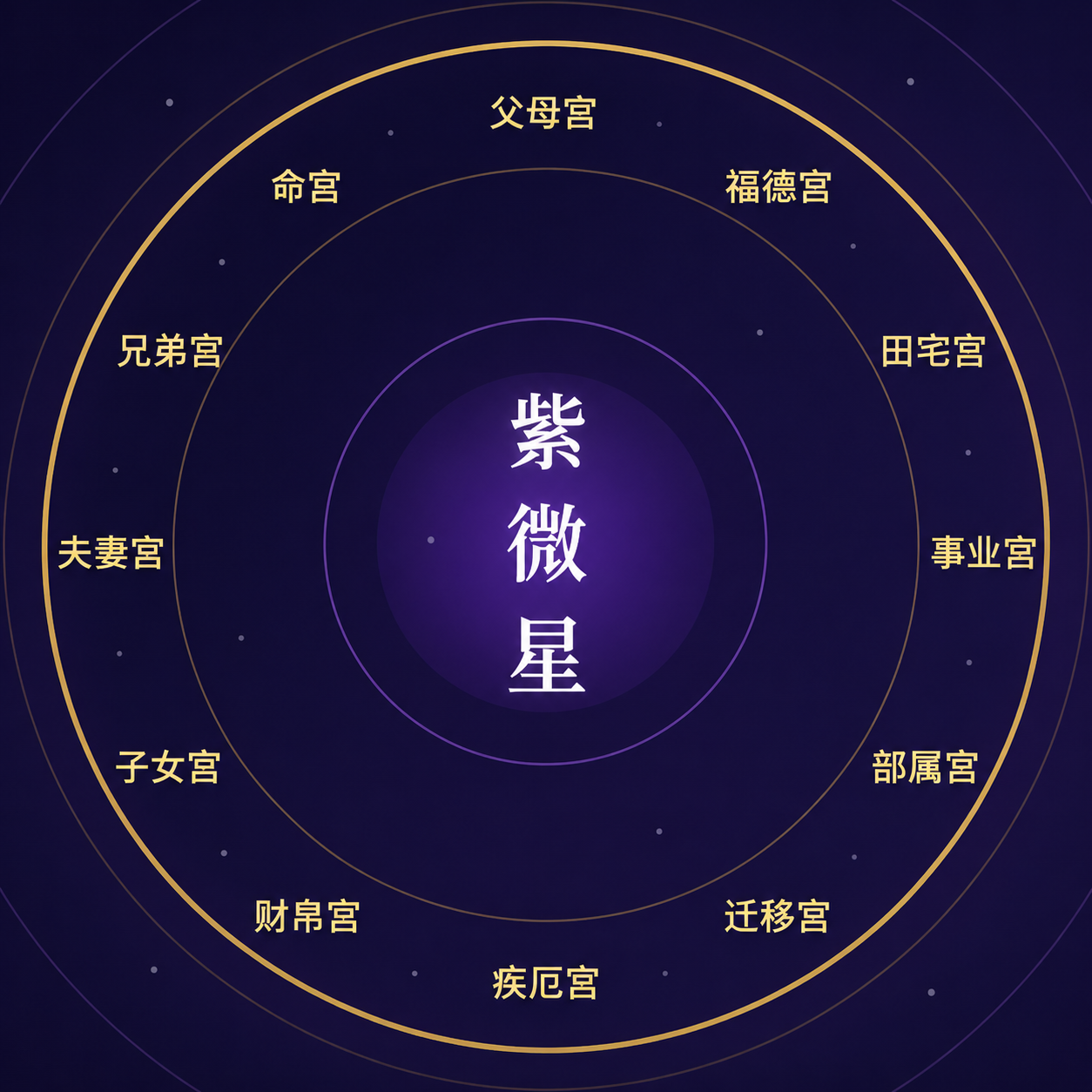 StarDestiny AI 紫微斗数十二宫视觉图